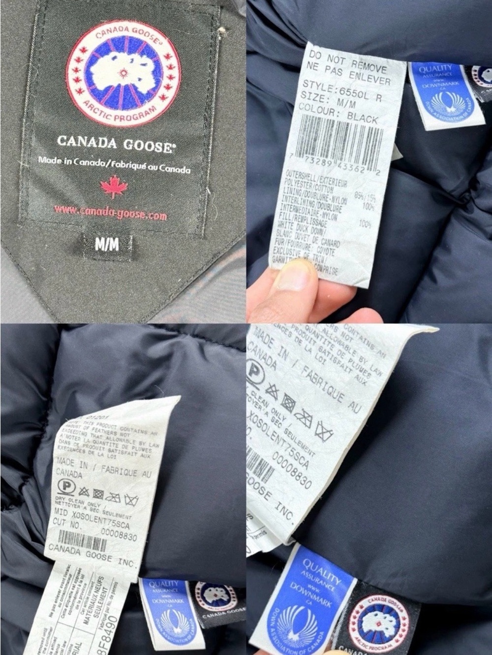 Canada Goose Black Trillium Parka with Fur-Trim Hood and Patch - Picture 16 of 16